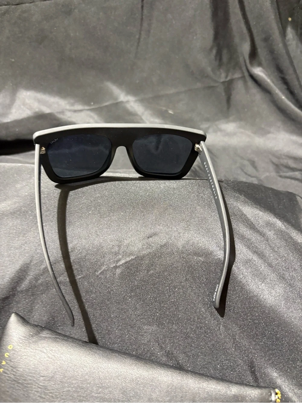 Quay Australia Matte Black Square Sunglasses